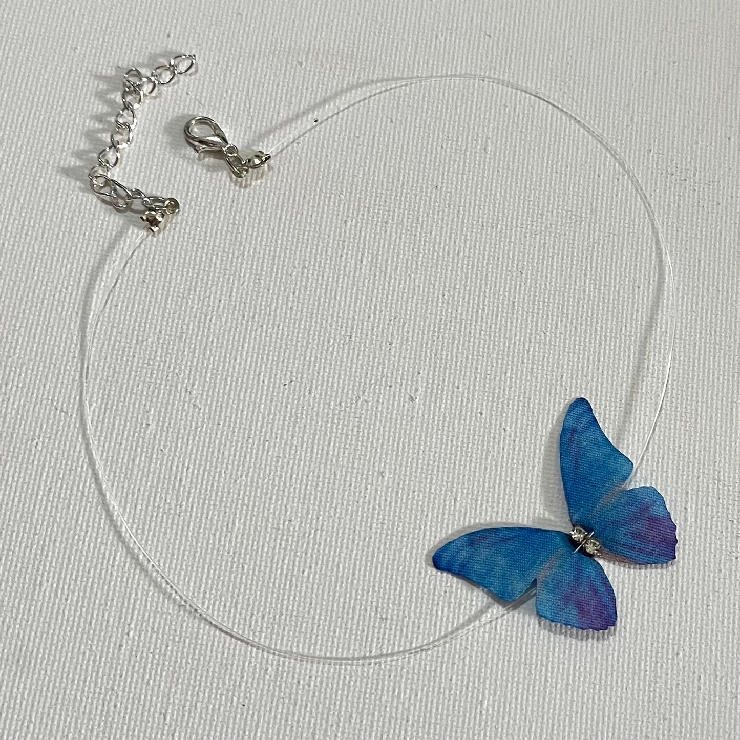 Butterfly Transparent String Choker Necklace