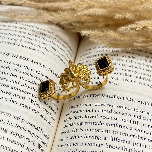 Peacock Stone Statement Ring