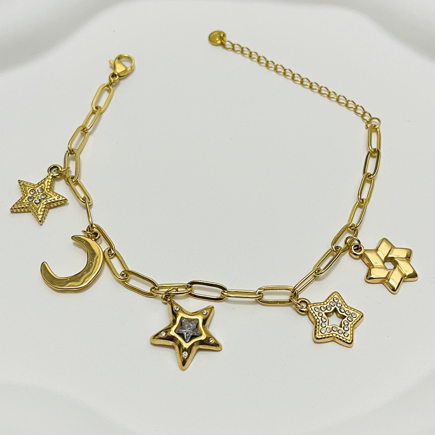 Moon Stars Chain Bracelet