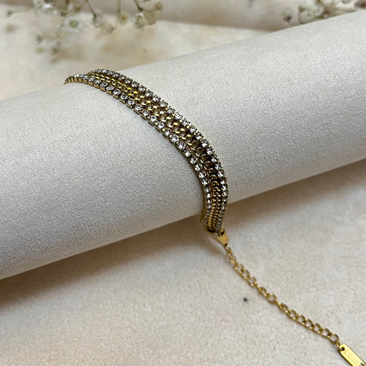 3 Layer Tennis Chain Bracelet
