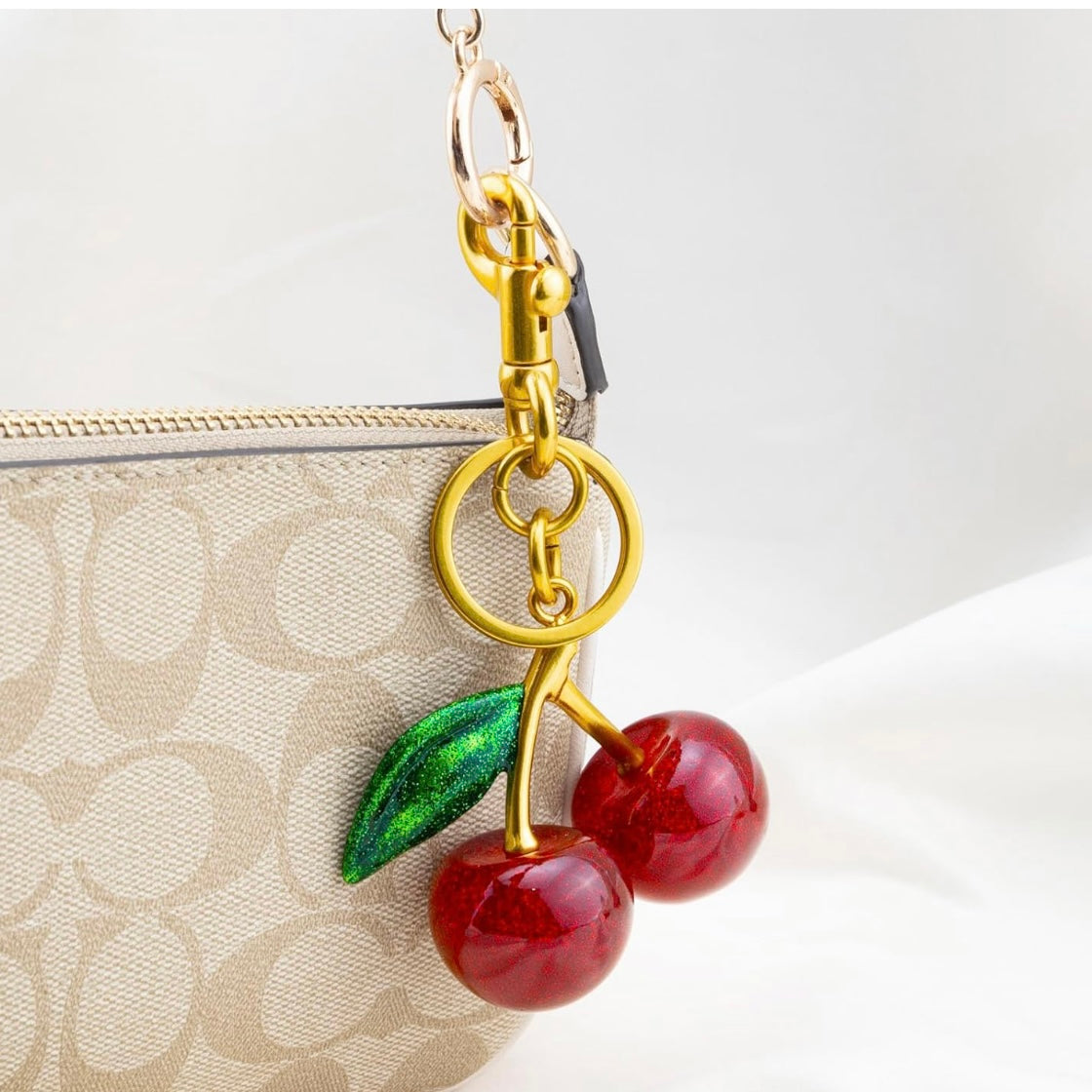 Cherry Keychain Bag Charm
