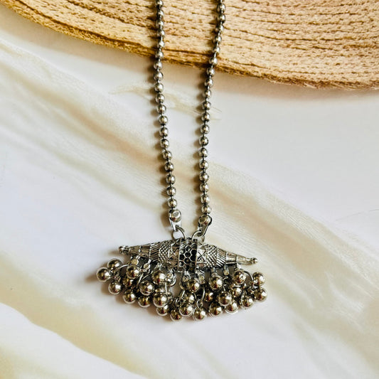 Silver Brass Necklace Set