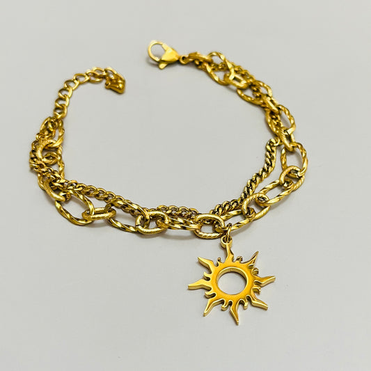 Gold Sunshine Chain Bracelet