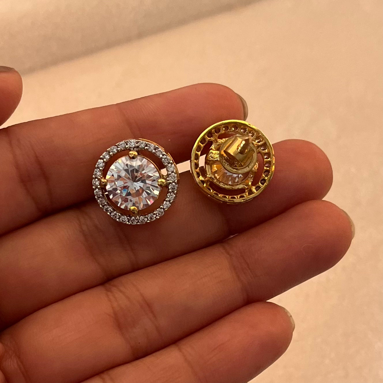 Solitier AD Studs Earrings