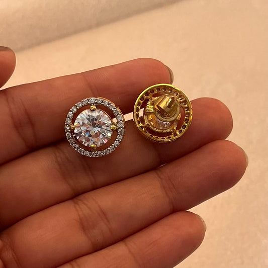 Solitier AD Studs Earrings
