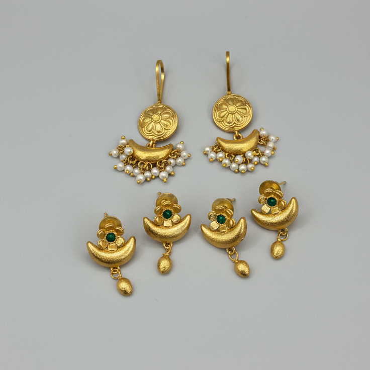 Bugadi with Studs Earrings