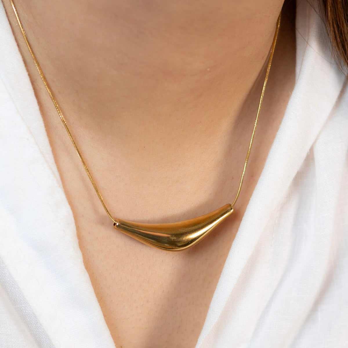 Antitarnish Gold Pendant Necklace