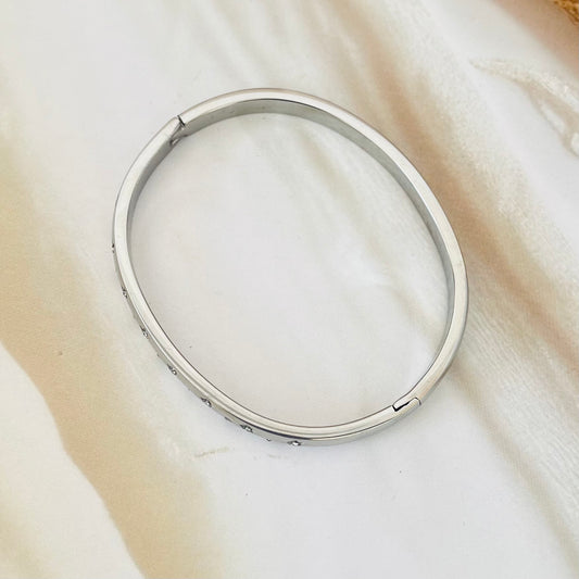Silver AD Studded Bracelet