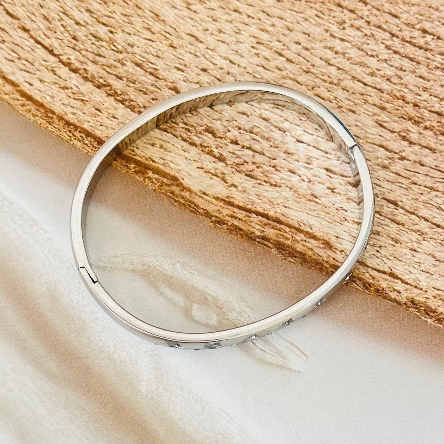 Silver AD Studded Bracelet