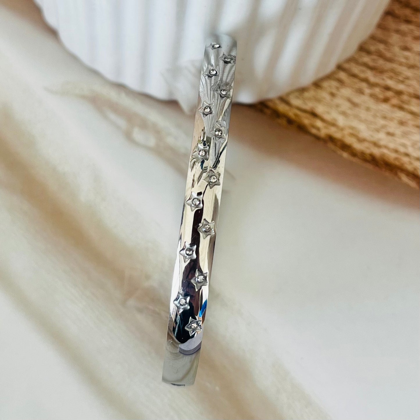 Silver AD Studded Bracelet