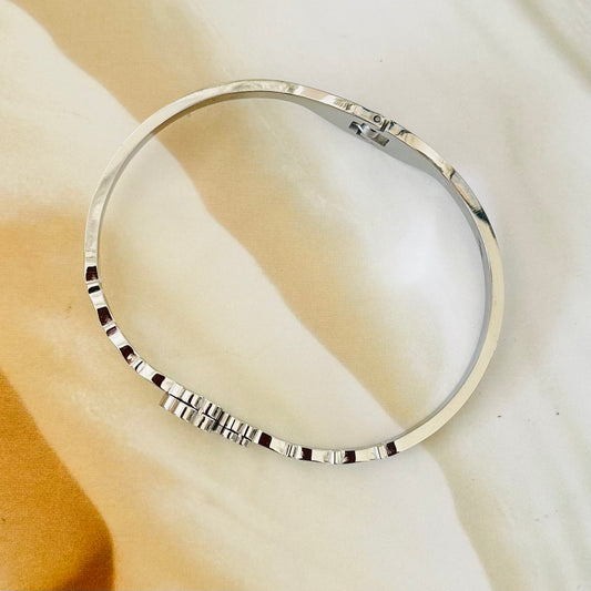 Silver AD Studded Bracelet