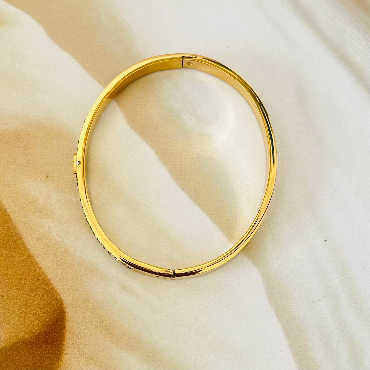 Brand Inspired AD Studded Bangle Bracelet