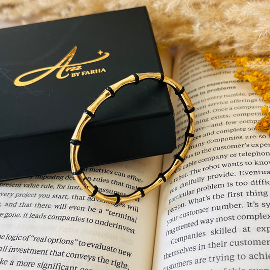 Black & Gold Bamboo Bracelet