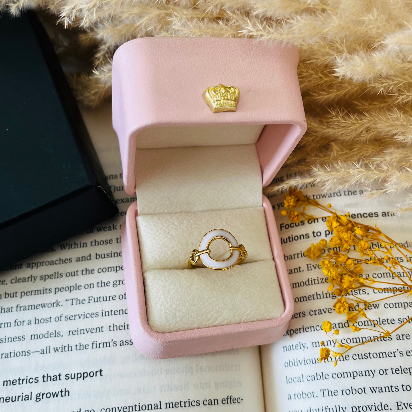 White Adjustable Ring