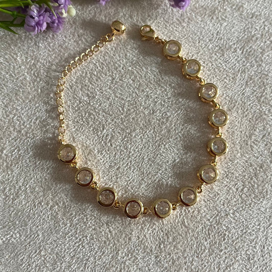 Gold Plated Tennis Chain Bracelet