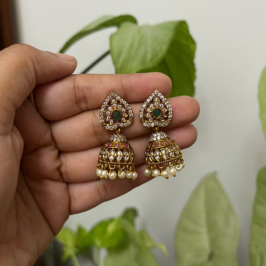 Jadau AD Jhumki Earrings