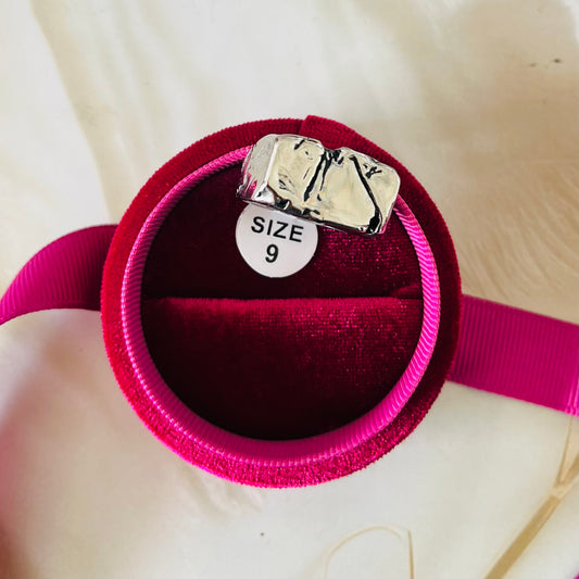 Silver Texture Men's Ring