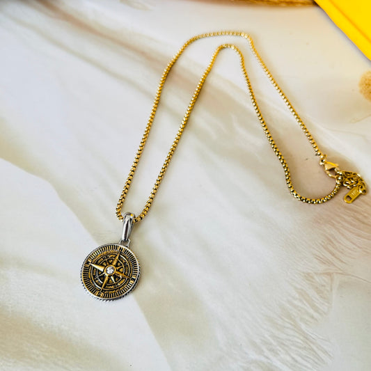 Dual Tone Men's Pendant Chain