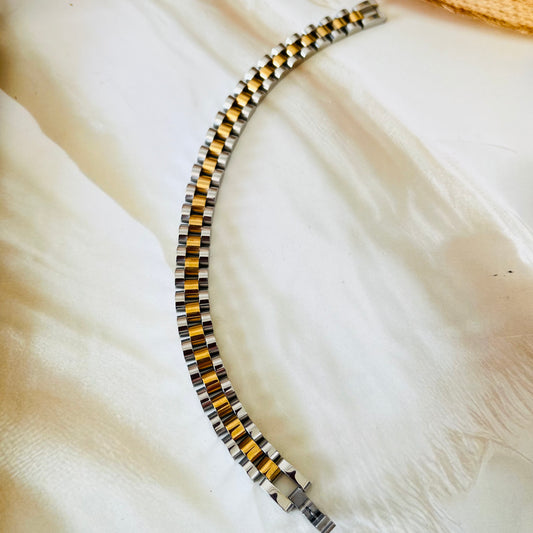 Luxe Dual Tone Men's Bracelet