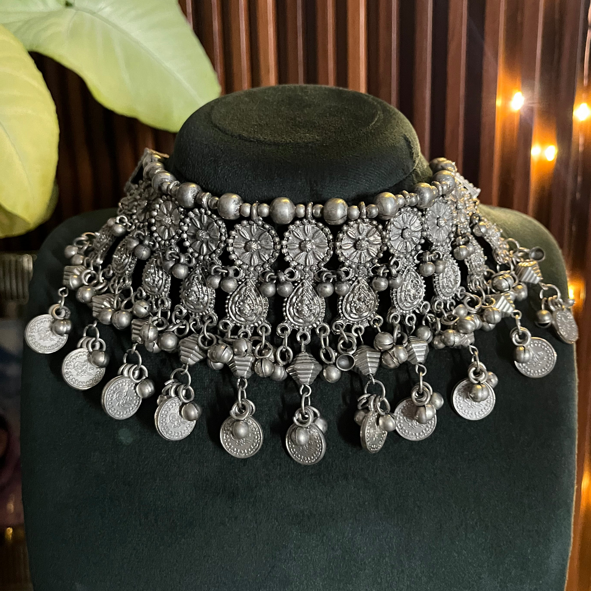 Oxidised Choker Necklace Set