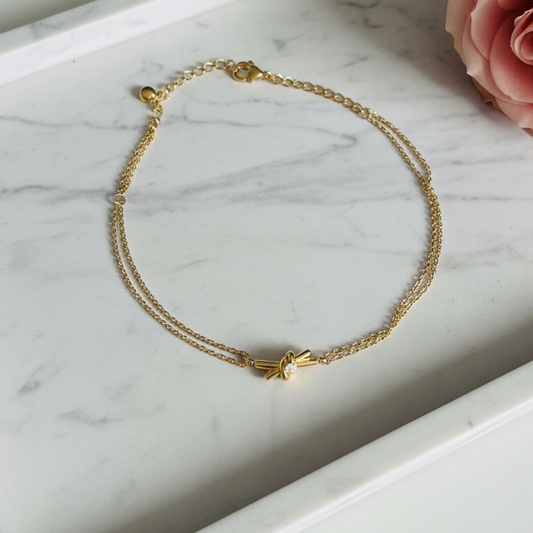 Twisted Pearl Chain Bracelet