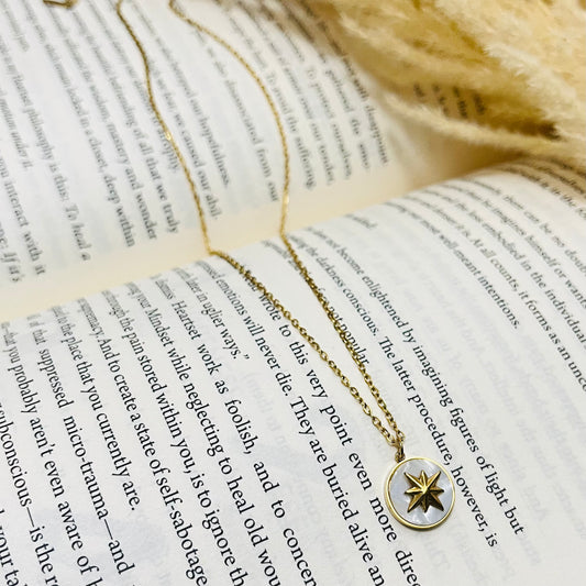 MOP Direction Pendant Necklace