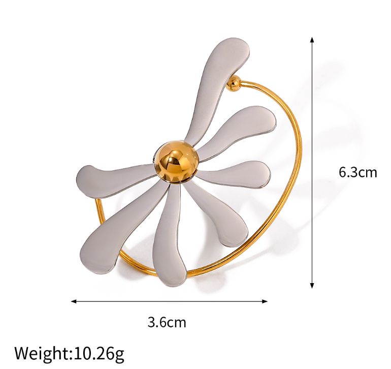 Luxe 18k Gold Dual Tone Ear Cuff