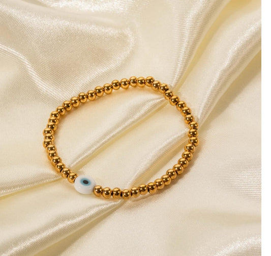 Luxe Gold Chain Evil Eye Bracelet