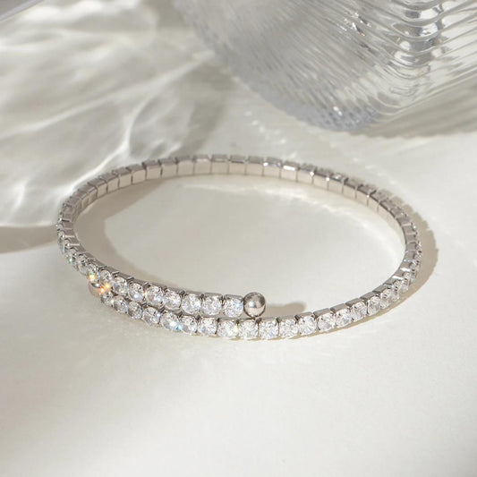 Luxe Silver Plated Adjustable Bracelet