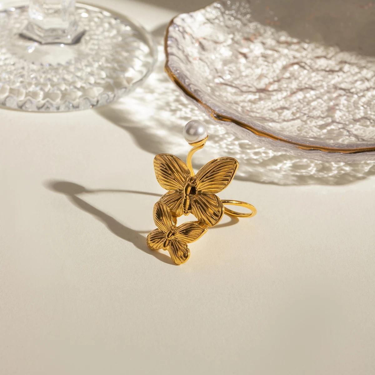 18k Gold Plated Butterfly Ring