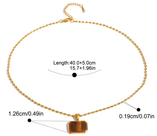 Earthy Brown Stone Necklace