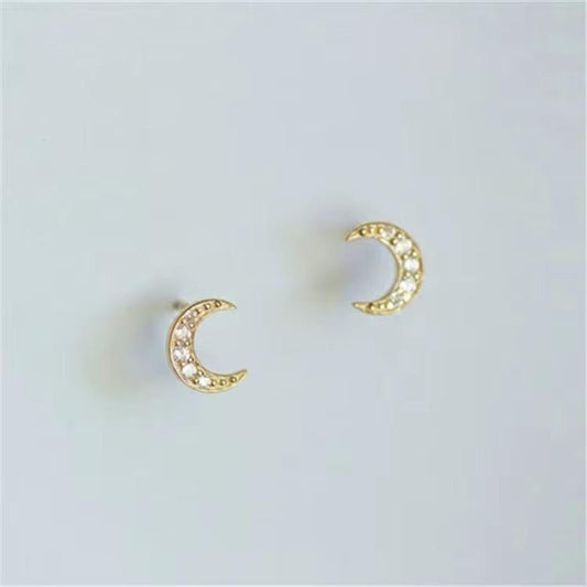 18k Gold Plated Moon Earrings