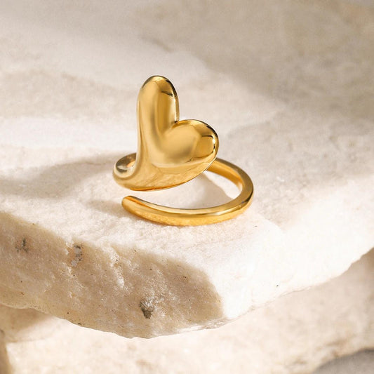 18k Gold Plated Heart Ring