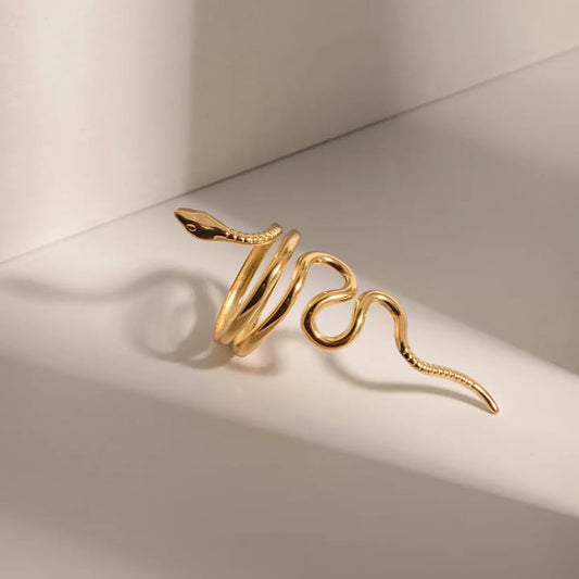 18k Gold Plated Snake Finger Ring