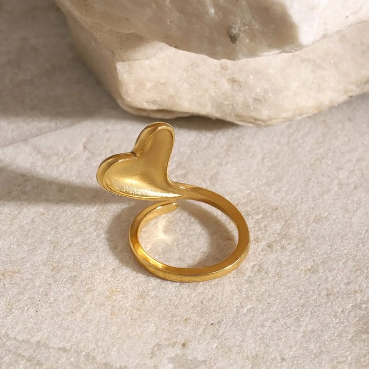 18k Gold Plated Heart Ring