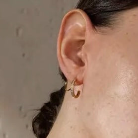 Twisted AD Studded Earrings