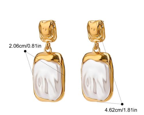 18k Gold Pearl Drop Earrings