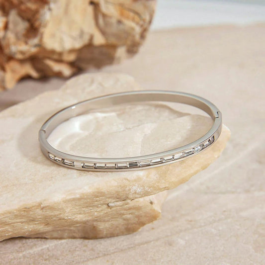 Luxe Zircon Studded Bangle Bracelet