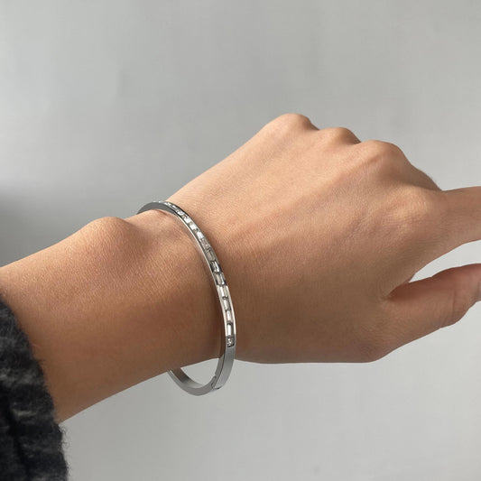 Luxe Zircon Studded Bangle Bracelet