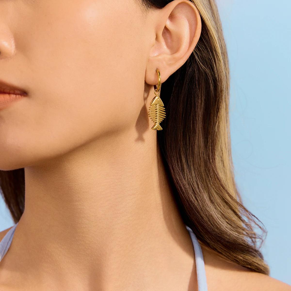 Luxe Fish Drop Earring