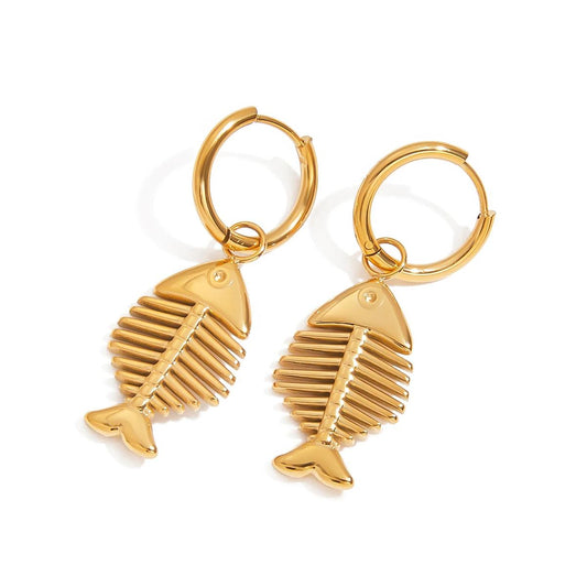 Luxe Fish Drop Earring