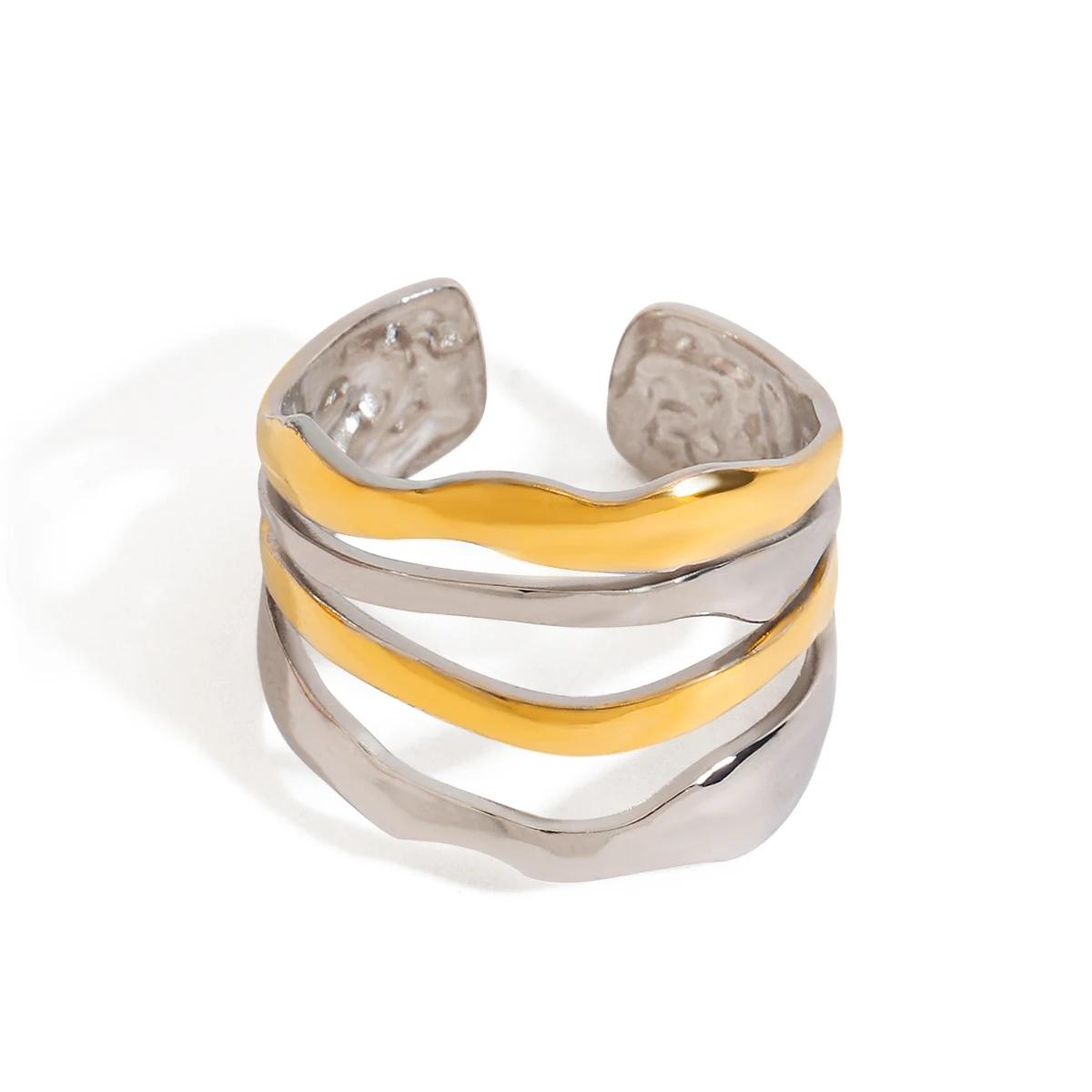 18k Gold Dual Tone Finger Ring