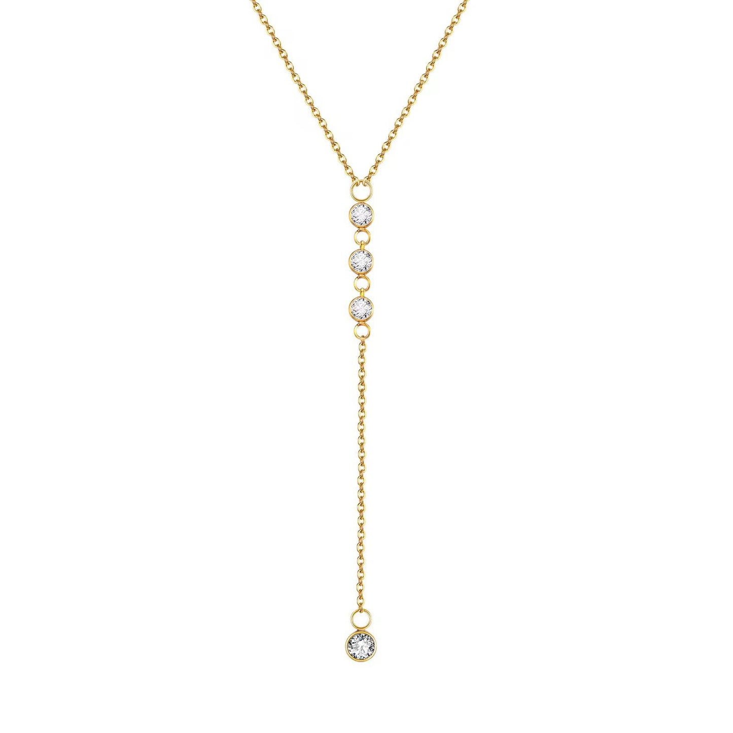 AD Drop Chain Necklace