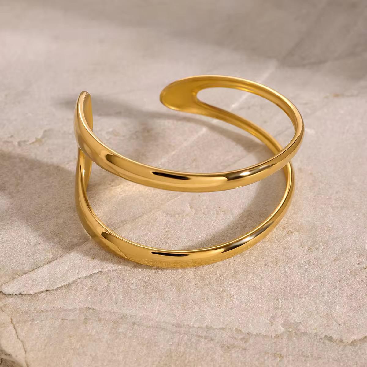 Double Layer Infinity Open Bracelet