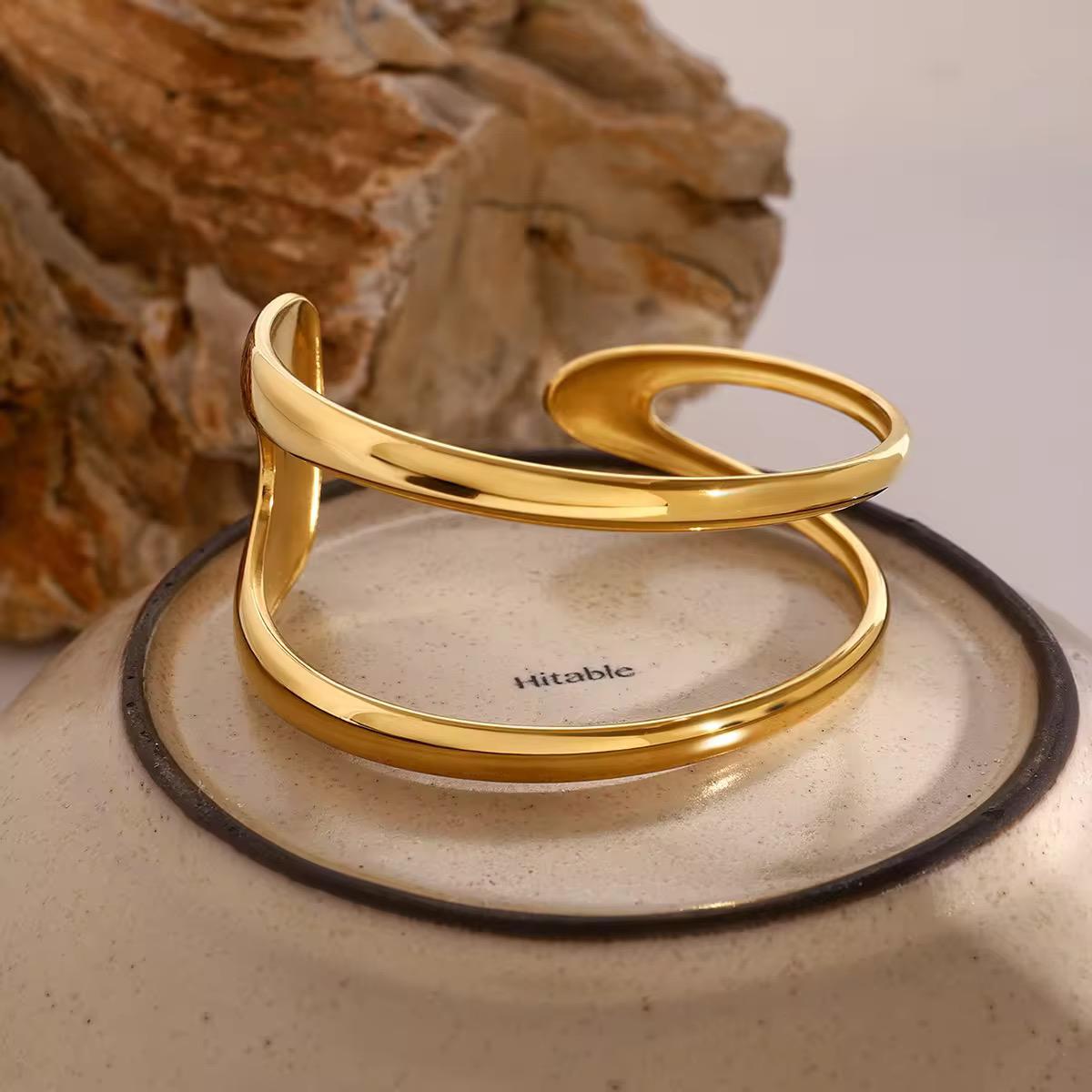 Double Layer Infinity Open Bracelet
