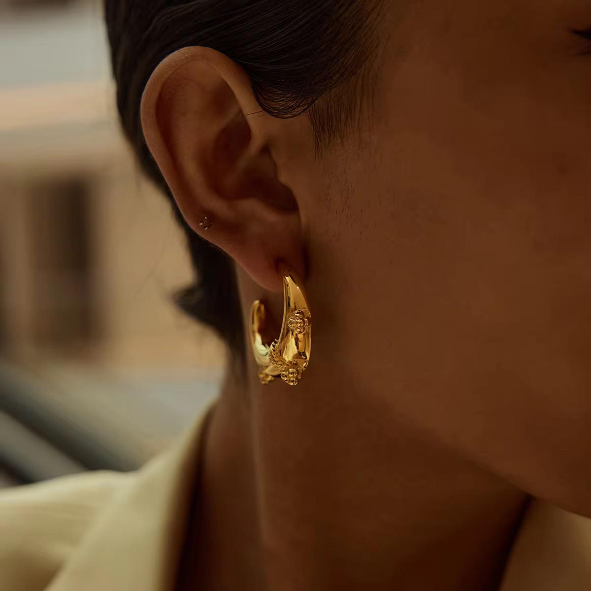 18k Gold Plated Hoop Earrings