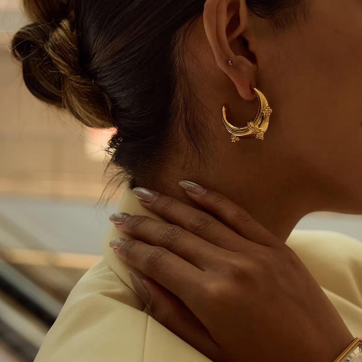 18k Gold Plated Hoop Earrings