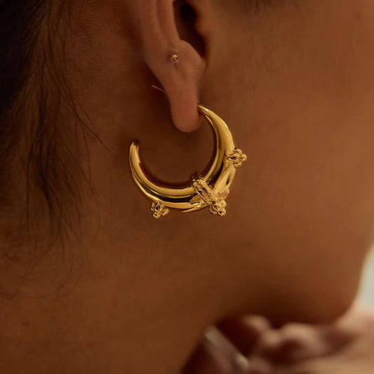 18k Gold Plated Hoop Earrings