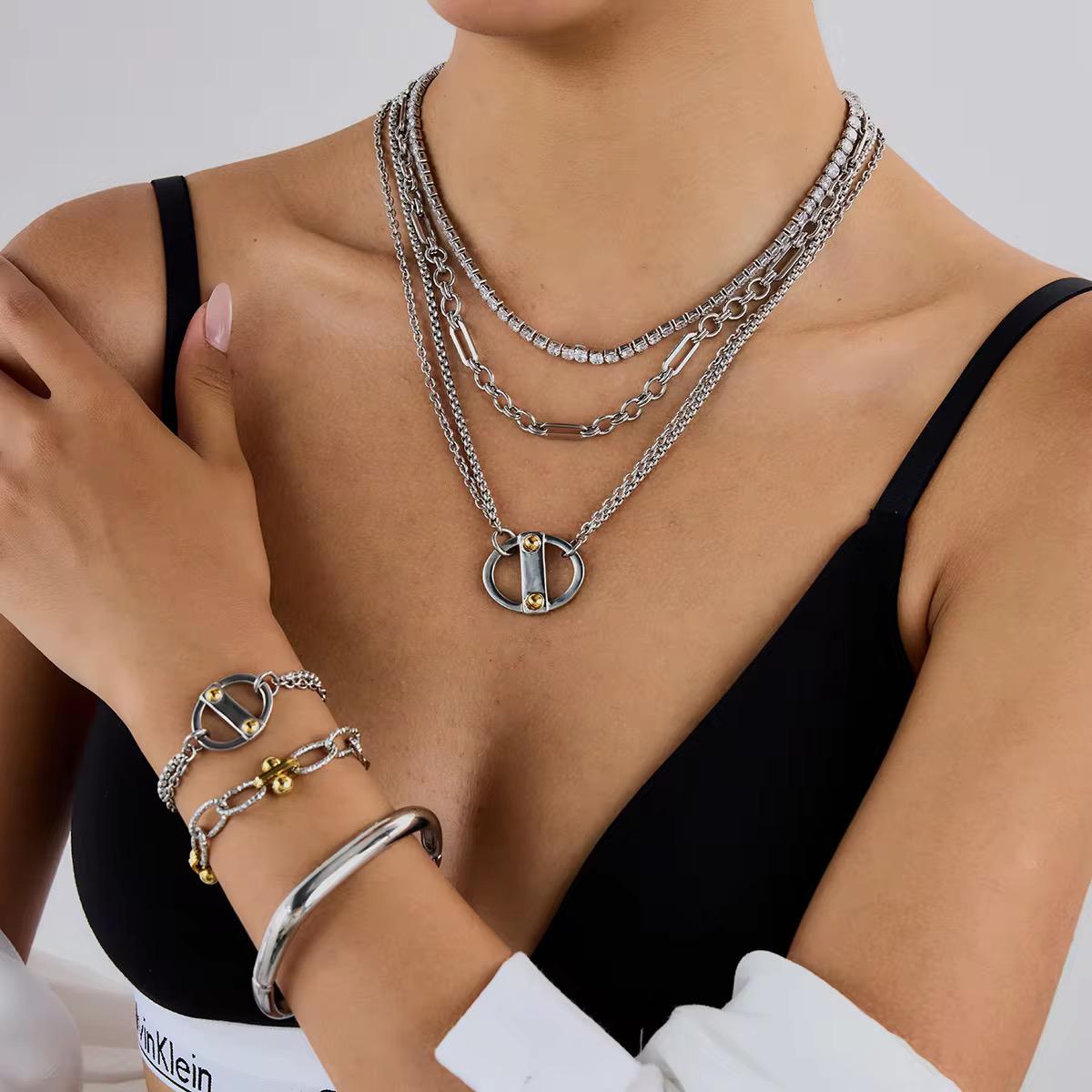 Luxe Dual Tone Chain Bracelet
