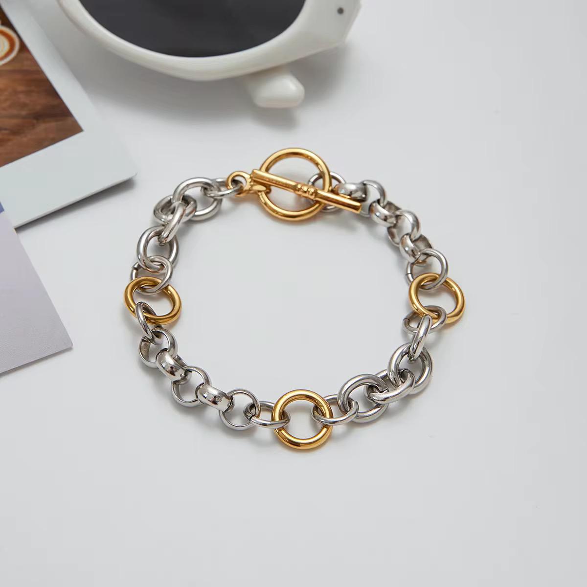 Luxe Dual Tone Chain Bracelet